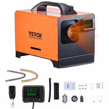 Diesel Air Heater, 8 kW DC12-24V, Fast Heating Diesel Parking Heater with Remote Control and Square Color Digital Display, Low Noise, Voice Announcement, for RV, Truck, Camper, Boat and Trailer