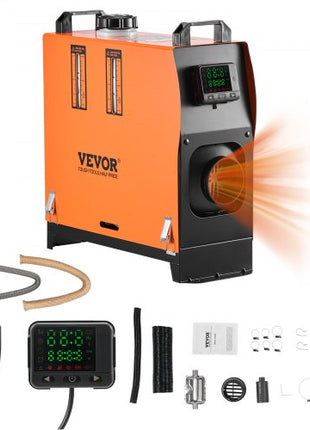 Diesel Air Heater, 8 kW DC12-24V, Fast Heating Diesel Parking Heater with Remote Control and Color Digital Display, Low Noise, Voice Announcement, for RV, Truck, Camper, Van, Boat and Trailer