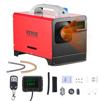 Diesel Air Heater, 8 kW DC12-24V, Fast Heating Diesel Parking Heater with Remote Control and Black LCD Switch, Low Noise, Pre-Heating Function, for RV, Truck, Camper, Van, Boat and Trailer