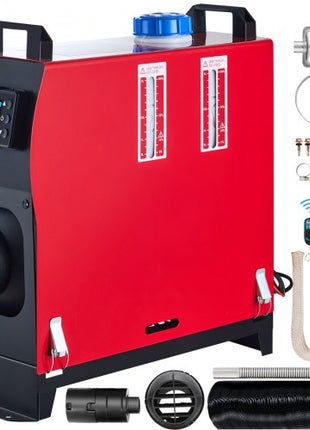 5KW Diesel Air Heater All in One 12V Diesel Parking Heater Silencer 5000W Diesel Heater Remote Control with LCD Switch for RV Motorhome Bus and Trailer