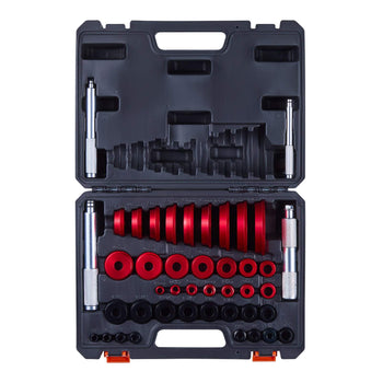Bearing Press Kit, 43 Pcs, Bearing Race and Seal Driver Set with 39 Bushings & Handle Shafts, Bushing Driver Tool Set, Heavy Duty Aluminum Alloy Removal Installation Tool Kit with Storage Case