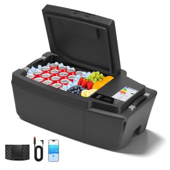 12 Volt Refrigerator, 21.1 QT/ 20L Car Fridge for Tesla Model 3, Portable Electric Freezer Compressor with APP Control, 12V/24V DC, 3? to 50?