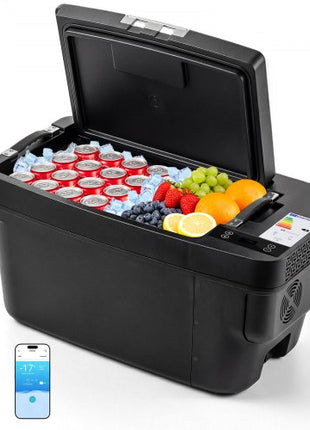 12 Volt Refrigerator, 37 QT/ 35L Car Fridge for Tesla Model Y, Portable Electric Freezer Compressor with APP Control, 12V/24V DC, -8? to 50?