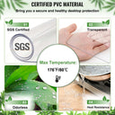 Plastic Table Cover, 44"x90"x0.06", Transparent PVC Table Protector, Rectangle Clear Desk Mat, Water Oil Proof Table Cover for Dining Table Coffer Table Kitchen Worktable Dresser Cabinet, etc.