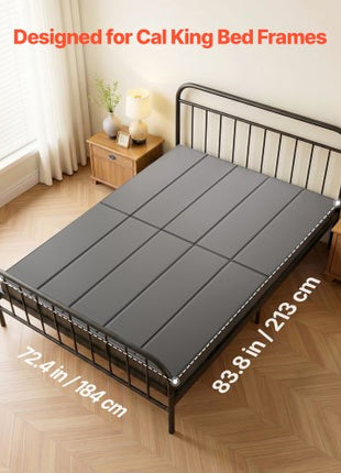 Bunkie Board, Cal King Size 72.4 x 83.8 in, Foldable Bed Board Under Mattress with Hook-and-Loop Straps, PP Core with 600D Oxford Fabric, Anti-Sag for Metal Frames, Bunk Beds, and Sleeper Sofas