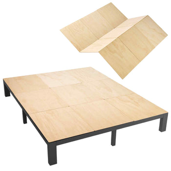 Bunkie Board, Cal King 69.7 x 81.9 in, Foldable Bed Board Under Mattress with Nylon Webbing, Plywood, Rounded Edges, Anti-Sag Design for Metal Frames, Sleeper Sofas, Platform and Bunk Beds