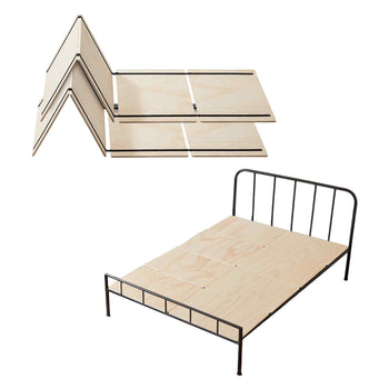 Full Size Bunkie Board, 0.4 in Foldable Bed Board Slats with Connection, Wooden Mattress Support for Full Size Bed, Support under Mattress Boards, Ready to Use, 8 Piece, Burlywood