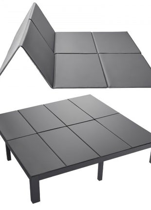 Bunkie Board, King Size 80.3 x 75.9 in, Foldable Bed Board Under Mattress with Hook-and-Loop Straps, PP Core with 600D Oxford Fabric, Anti-Sag for Metal Frames, Bunk Beds, and Sleeper Sofas