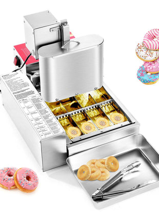 Commercial Automatic Donuts Machine, 4 Rows Donuts Making Equipment, 240 pcs/hour Electric High Power Doughnut Maker, Stainless Steel Frying Auto Fryer, with Intelligent Control