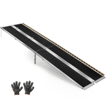 Portable Wheelchair Ramp, 10FT, Non-Slip Aluminum Folding Handicap Ramp for Wheelchair, 800 lbs Capacity, Door Threshold Ramps for Home Steps, Stairs, Entry, Threshold, Doorways, Scooter, Curbs