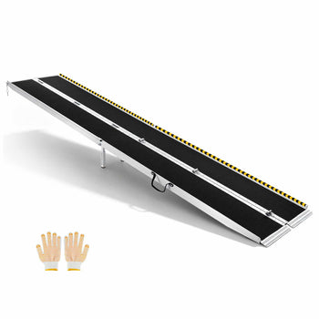 Portable Wheelchair Ramp, 12FT, Non-Slip Aluminum Folding Handicap Ramp for Wheelchair, 800 lbs Capacity, Door Threshold Ramps for Home Steps, Stairs, Entry, Threshold, Doorways, Scooter, Curbs
