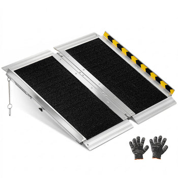 Portable Wheelchair Ramp, 2FT, Non-Slip Aluminum Folding Handicap Ramp for Wheelchair, 800 lbs Capacity, Door Threshold Ramps for Home Steps, Stairs, Entry, Threshold, Doorways, Scooter, Curbs
