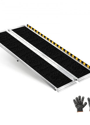 Portable Wheelchair Ramp, 5FT, Non-Slip Aluminum Folding Handicap Ramp for Wheelchair, 800 lbs Capacity, Door Threshold Ramps for Home Steps, Stairs, Entry, Threshold, Doorways, Scooter, Curbs