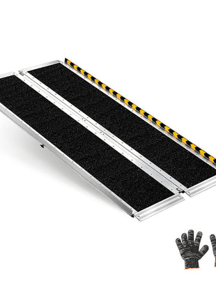 Portable Wheelchair Ramp, 5FT, Non-Slip Aluminum Folding Handicap Ramp for Wheelchair, 800 lbs Capacity, Door Threshold Ramps for Home Steps, Stairs, Entry, Threshold, Doorways, Scooter, Curbs