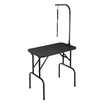 Pet Grooming Table Arm with Clamp, 32''x18'' Dog Grooming Station, Foldable Pets Grooming Stand for Medium and Small Dogs, Free No Sit Haunch Holder with Grooming Loop, Bearing 220lbs