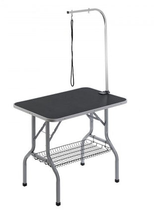 Pet Grooming Table Arm with Clamp, 36''x24'' Dog Grooming Station, Foldable Pets Grooming Stand for Medium and Small Dogs, Free No Sit Haunch Holder with Grooming Loop, Bearing 330lbs