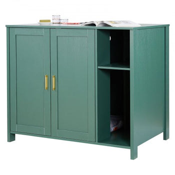Cat Enclosure, 41.3 in Self Cleaning Litter Box Cabinet, with Drawer & Detachable Divider, Automatic Litterbox Enclosure with Built-in Power Outlet, Fits Most Smart Litterboxes