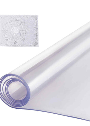 Plastic Table Cover, 42 x 72 Inch 2.0 mm Thick Clear Table Protector, Rectangle PVC Desk Mat, Waterproof & Easy Cleaning Desk Pad Tablecloth, for Office Dresser Dining Room Table Night Stand