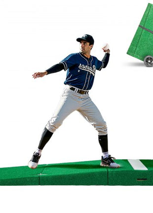 Pitching Mound, Portable Baseball Pitcher's Mound, 90 in IIndoor Outdoor Pitching Practice and Training Equipment, Softball Pitching Aids with Antifade Turf, Pitching Rubber, Carry Handles