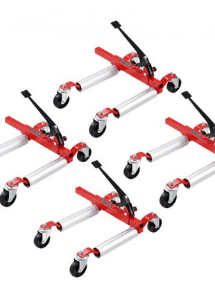 Wheel Dolly, Max Capacity 1500 Lbs Car Dolly, Car Jack Dolly Lifter with 360° Rotatable Wheels, Heavy Duty Vehicle Positioning Ratchet Tire Jack, for Vehicle Car Auto Repair Moving, Set of 4