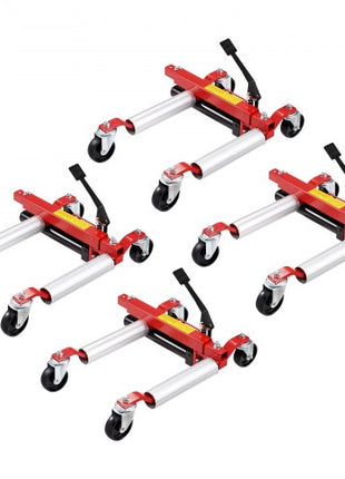 Wheel Dolly, Max Capacity 1500 Lbs Car Dolly, Car Jack Dolly Lifter with 360° Rotatable Wheels, Heavy Duty Vehicle Positioning Hydraulic Tire Jack, for Vehicle Car Auto Repair Moving, Set of 4