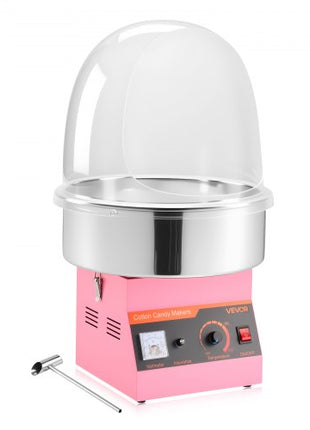 Electric Cotton Candy Machine, 1000W Commercial Floss Maker With Cover, Commercial Cotton Candy Machine w/Stainless Steel Bowl & Sugar Scoop, Ideal for Carnival, Birthday, Family Party, Pink