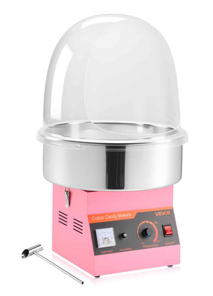 Electric Cotton Candy Machine, 1000W Commercial Floss Maker With Cover, Commercial Cotton Candy Machine w/Stainless Steel Bowl & Sugar Scoop, Ideal for Carnival, Birthday, Family Party, Pink