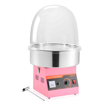 Electric Cotton Candy Machine, 1000W Commercial Floss Maker With Cover, Commercial Cotton Candy Machine w/Stainless Steel Bowl & Sugar Scoop, Ideal for Carnival, Birthday, Family Party, Pink
