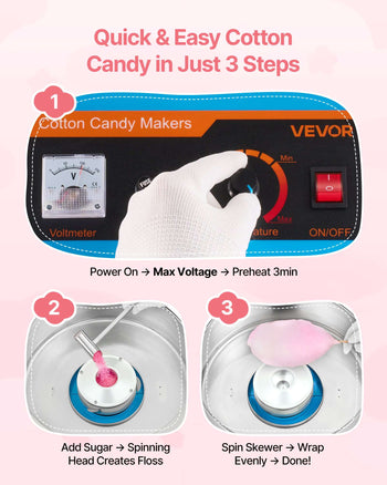 Electric Cotton Candy Machine, 1000W Commercial Floss Maker With Cover, Commercial Cotton Candy Machine w/Stainless Steel Bowl & Sugar Scoop, Ideal for Carnival, Birthday, Family Party, Blue