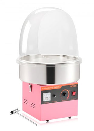 Electric Cotton Candy Machine, 1000W Electric Floss Maker With Cover, Commercial Cotton Candy Machine w/Stainless Steel Bowl & Sugar Scoop, Ideal for Home, Carnival, Birthday, Family Party, Pink
