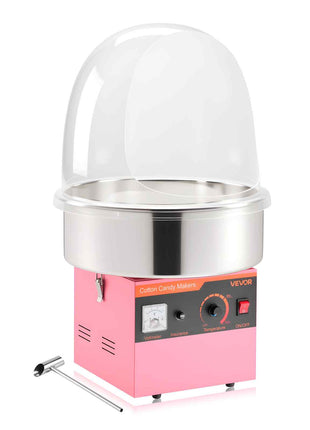 Electric Cotton Candy Machine, 1000W Electric Floss Maker With Cover, Commercial Cotton Candy Machine w/Stainless Steel Bowl & Sugar Scoop, Ideal for Home, Carnival, Birthday, Family Party, Pink