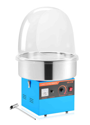 Electric Cotton Candy Machine, 1000W Electric Floss Maker With Cover, Commercial Cotton Candy Machine w/Stainless Steel Bowl & Sugar Scoop, Ideal for Home, Carnival, Birthday, Family Party, Blue