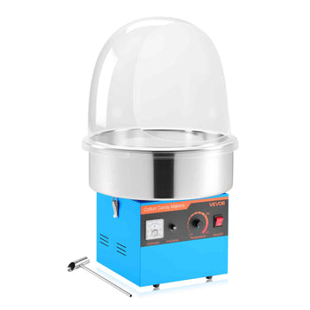 Electric Cotton Candy Machine, 1000W Electric Floss Maker With Cover, Commercial Cotton Candy Machine w/Stainless Steel Bowl & Sugar Scoop, Ideal for Home, Carnival, Birthday, Family Party, Blue