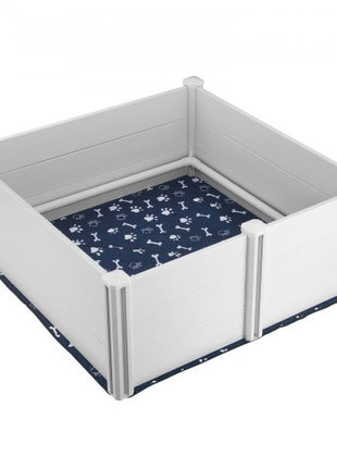 VEVOR Dog Whelping Box, 48 x 48 x 18.1in Whelping Box for Dogs and Puppies, Whelping Pen for Puppies, Dog Birthing Box with Rails and Washable Pee Pad, Whelping Box for Large Breed Dogs, White