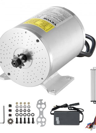 1800W Electric Brushless DC Motor Kit - 48V 4500rpm Motor with Upgraded Speed Controller for Go Karts E-Bike Motorcycle Scooter