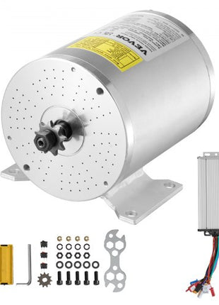 2000W Electric Brushless DC Motor Kit - 48V 4300rpm Motor with Upgraded Speed Controller for Go Karts E-Bike Motorcycle Scooter