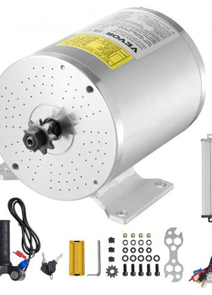 2000W Electric Brushless DC Motor Kit - 48V 4300rpm Motor with Upgraded Speed Controller and Throttle Grip Kit for Go Karts E-Bike Motorcycle Scooter DIY