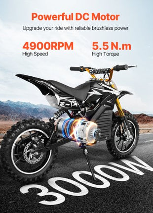 3000W Electric Brushless DC Motor, 72V 4900rpm Go Kart Electric Motor, Electric Dirt Bike Motor Engine for E-Bike Motorcycle Scooter DIY
