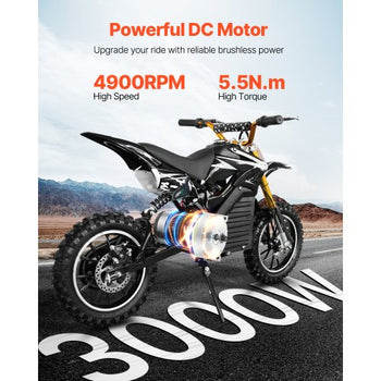 3000W Electric Brushless DC Motor Kit - 72V 4900rpm Motor with Upgraded Speed Controller and Throttle Grip Kit for Go Karts E-Bike Motorcycle Scooter DIY
