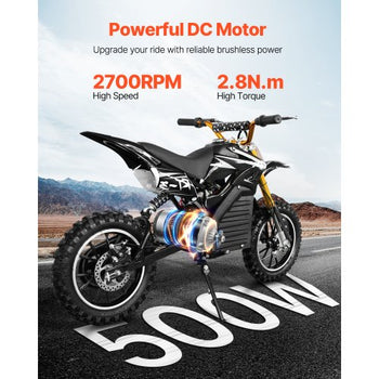 500W Electric Brushless DC Motor Kit - 48V 2700rpm Motor with Upgraded Speed Controller for Go Karts E-Bike Motorcycle Scooter