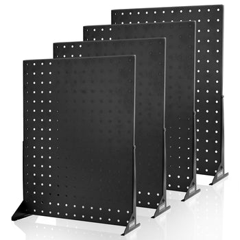 Pegboard Display Stand, 17 x 13 in Tabletop Pegboard Display Stand, Accessories Rack Organizer, Thickened Cold-Rolled Steel Peg Board Panel for Grocery Retail Store Jewelry Shop, Black (4 PCS)