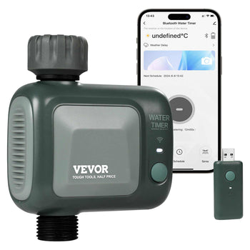 WiFi Sprinkler Timer, Single Outlet, Smart Hose Faucet Water Timer with Brass Inlet, APP Control via 2.4Ghz WiFi or Bluetooth, Voice Control with Alexa Google Assistant, IPX6 for Yard Watering