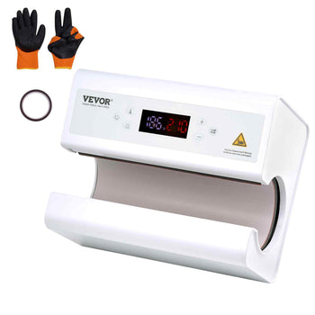 Auto Tumbler Heat Press Machine, Mug Heat Press for 11-30oz Sublimation Tumblers, Heat Up Fast and Even, Tumbler Press with Tape and Glove, Temp and Time Setting, for Tumblers, Cups, Mugs, White