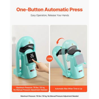Auto Hat Heat Press Machine, with 2pcs Interchangeable Platens, Automatic Open and Release, Touchscreen for Precise Time and Temperature Control, Heat Transfer Printing for Caps, Hats, Green
