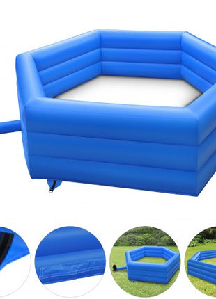 15 ft Gaga Ball Pit, Inflatable with Electric Air Pump, Gagaball Court Inflates in Under 3 Minutes, for Outdoor and Indoor School Family Activity