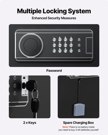 6-8 Gun Safe, Long Gun Cabinet for Rifles and Pistols, Quick Access Rifle Safe with 3 Ammo Slots and 2 Adjustable Racks, Large Digital Cabinet with Key and Password Lock