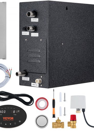 Steam Shower Generator, 10.5 kW, Segmented Heating & Temperature Customization & 24h Timer Steam Bath Kit, Automatic Drainage Luxury Home Steam Shower System, Acrylic Tested to UL Standards
