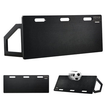 Black Vevor soccer goal target wall, made of durable plastic with multiple holes for skill training and practice.