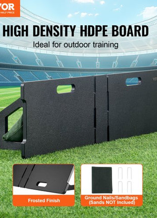 Soccer Rebounder Board, 45"X13" Portable Soccer Wall with 2 Angles Rebound, Foldable HDPE Kickback Rebound Board, Soccer Training Equipment for Kids and Adults, Passing & Shooting Practice