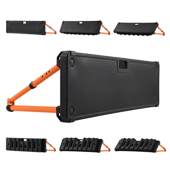 Soccer Rebounder Board, 37.4 x 9.8 in Dual-Sided Soccer Rebound Wall, 4 Adjustable Angles, Portable Water-Fillable PE Kickback Trainer, Ground Stakes for Kids Adults, Passing & Shooting Practice